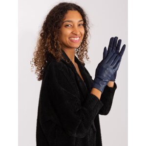 Tmavě modré koženkové rukavice AT-RK-239501A.16-dark blue Velikost: L/XL