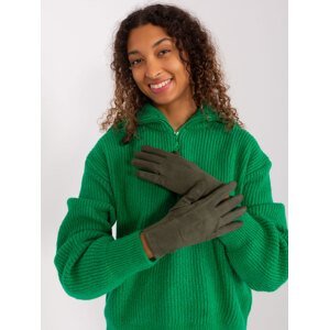 Khaki elegantní rukavice AT-RK-2370.96-khaki Velikost: S/M