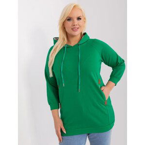 ZELENÁ MIKINA S KAPUCÍ RV-BL-8221.96-GREEN Velikost: ONE SIZE