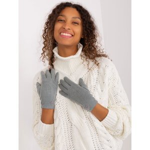 Šedé elegantní rukavice AT-RK-8502A.97-grey Velikost: L/XL