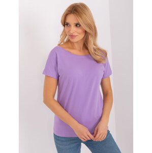Světle fialové tričko s krátkým rukávem RV-TS-4662.99-light purple Velikost: L