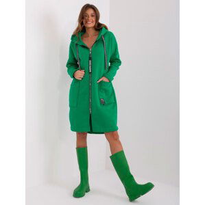 Zelená dlouhá mikina na zip RV-BL-6860-2.10X-green Velikost: S/M