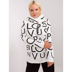 SMETANOVÁ MIKINA S POTISKEM RV-BL-5056-1.95-ECRU Velikost: ONE SIZE