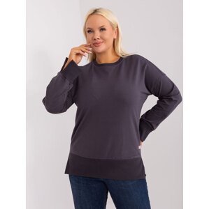 TMAVĚ ŠEDÁ BASIC MIKINA -RV-BZ-9198.10X-DARK GREY Velikost: ONE SIZE