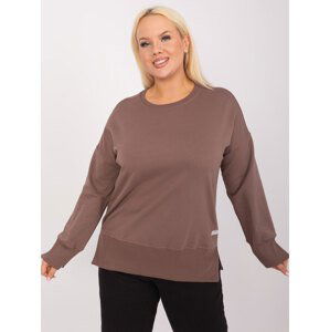 HNĚDÁ BASIC MIKINA -RV-BZ-9198.10X-BROWN Velikost: ONE SIZE