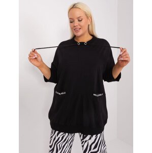 ČERNÁ HALENKA S KAPSAMI -RV-BZ-14001.46-BLACK Velikost: ONE SIZE