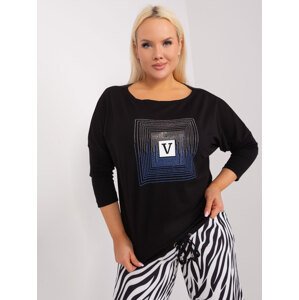 ČERNÁ HALENKA S VÁZÁNÍM V PASE -RV-BZ-9440.40-BLACK Velikost: ONE SIZE