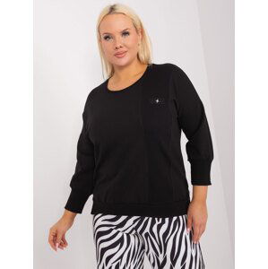 ČERNÁ VOLNÁ BASIC MIKINA 9RV-BZ-9353.25-BLACK Velikost: ONE SIZE