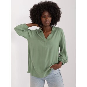 KHAKI KOŠILOVÁ HALENKA D73761Z11162A-KHAKI Velikost: 2XL