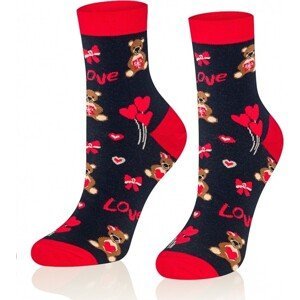 Barevné obrázkové ponožky Intenso 0471 Follow Your Passion Walentynkowe Velikost: 35-37, Barva: kremowy/lurex