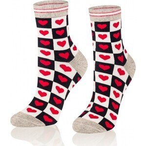 Barevné obrázkové ponožky Intenso 0471 Follow Your Passion Walentynkowe Velikost: 35-37, Barva: czarny-biały