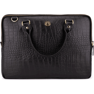 Solier Černá aktovka/taška na notebook se vzorem FL26 BLACK SNAKE Velikost: ONE SIZE
