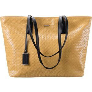 DAVID JONES ŽLUTÁ SHOPPER BAG S PLETENÝM EFEKTEM CM6019 YELLOW Velikost: ONE SIZE