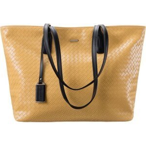 David Jones Žlutá shopper bag s pleteným efektem CM6019 YELLOW Velikost: ONE SIZE