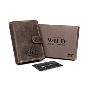 ALWAYS WILD TMAVĚ HNĚDÁ PÁNSKÁ KOŽENÁ PENĚŽENKA A127 N4L-P-CHM-1027 BROWN Velikost: ONE SIZE