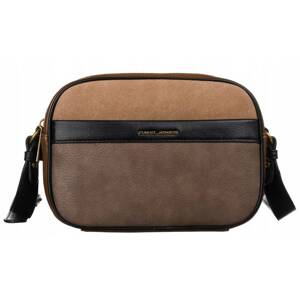 DAVID JONES HNĚDÁ DVOUKOMOROVÁ CROSSBODY KABELKA 6813-1 BROWN Velikost: ONE SIZE