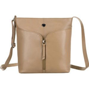 PETERSON BÉŽOVÁ KOŽENÁ CROSSBODY KABELKA [DH] PTN TOR-372-SNC Velikost: ONE SIZE