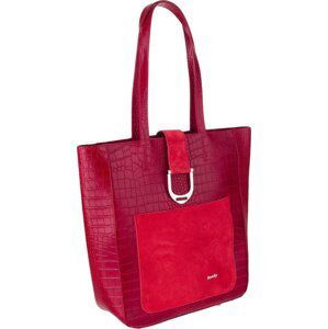 ROVICKY ČERVENÁ SHOPPER KABELKA - HADÍ VZOR TWR-105 RED Velikost: ONE SIZE