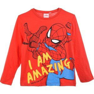 Spider-man červené tričko s dlouhým rukávem Velikost: 98