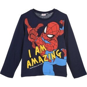 Spider-man tmavě modré tričko s dlouhým rukávem Velikost: 104