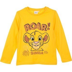 Žluté chlapecké tričko Disney The Lion King Velikost: 116