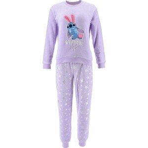Disney Stitch Teplé dámské fleecové pyžamo - šedé Velikost: L