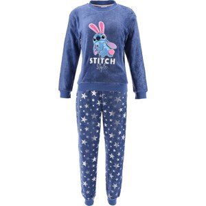 Disney Stitch Teplé dámské fleecové pyžamo - tmavě modré Velikost: S