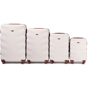 Čtyřdílná sada cestovních kufrů ALBATROSS - smetanová 402, Luggage 4 sets (L,M,S,XS) Wings, Dirty white Velikost: Sada kufrů