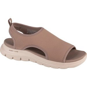 Světle hnědé dámské sandály Skechers Flex Appeal 4.0 - Moon Lines 119478-TPE Velikost: 37