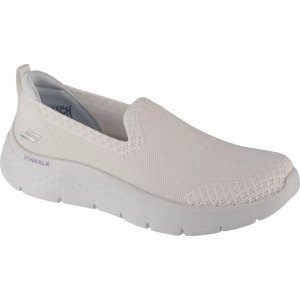 SMETANOVÉ SLIP-ON TENISKY SKECHERS GO WALK FLEX - BRIGHT SUMMER 124957-WHT Velikost: 37