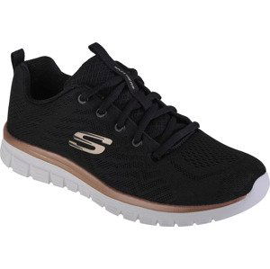 ČERNÉ POHODLNÉ TENISKY SKECHERS GRACEFUL-GET CONNECTED 12615-BKGD Velikost: 35.5