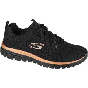 ČERNÉ DÁMSKÉ TENISKY SKECHERS GRACEFUL-GET CONNECTED 12615-BKRG Velikost: 37