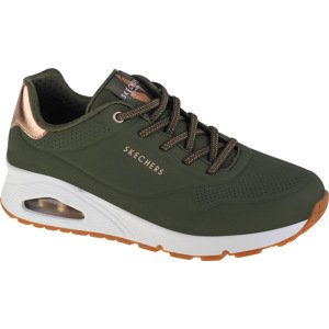 KHAKI DÁMSKÉ TENISKY SKECHERS UNO - SHIMMER AWAY 155196-OLV Velikost: 36