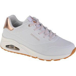 BÍLÉ DÁMSKÉ TENISKY SKECHERS UNO - SHIMMER AWAY 155196-WHT Velikost: 35.5