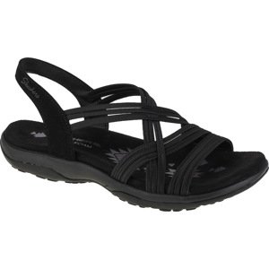 ČERNÉ DÁMSKÉ SANDÁLY SKECHERS REGGAE SLIM SIMPLY STRETCH SANDALS 163023-BLK Velikost: 37