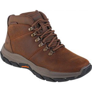 HNĚDÉ KOŽENÉ TURISTICKÉ BOTY SKECHERS RESPECTED - ESMONT 204453-CDB Velikost: 47.5