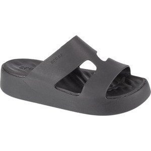 ČERNÉ NAZOUVÁKY NA PLATFORMĚ CROCS GATAWAY PLATFORM H-STRAP 209409-001 Velikost: 37/38