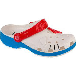 BÍLÉ DÍVČÍ NAZOUVÁKY CROCS CLASSIC HELLO KITTY IAM KIDS CLOG 209454-100 Velikost: 28/29