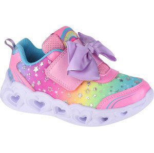 BAREVNÉ DÍVČÍ TENISKY SKECHERS HEART LIGHTS-ALL ABOUT BOWS 302655N-PKMT Velikost: 24