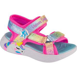 Duhové dívčí sandálky Skechers Unicorn Dreams - Majestic Bliss 302682N-PKMT Velikost: 24