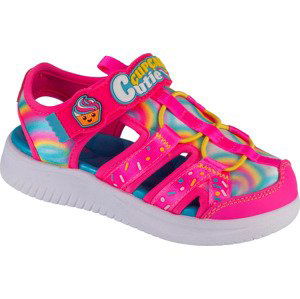 RŮŽOVÉ DÍVČÍ SANDÁLY SKECHERS JUMPSTERS SANDAL - SPRINKLE WONDER 303273N-HPMT Velikost: 24