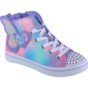 RŮŽOVO-FIALOVÉ KOTNÍKOVÉ TENISKY SKECHERS TWI-LITES 2.0-BUTTERFLY LOVE 314450L-LVMT Velikost: 35