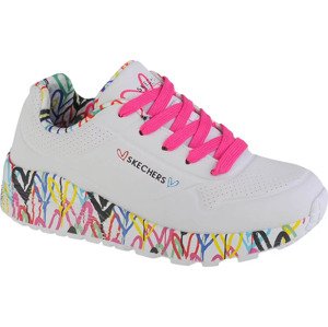 BÍLÉ DÍVČÍ TENISKY SKECHERS UNO LITE 314976L-WMLT Velikost: 29