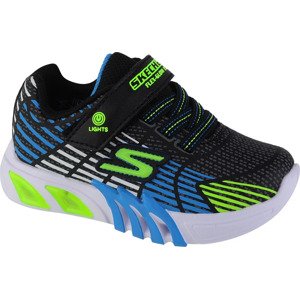 ČERNO-MODRÉ SVÍTÍCÍ TENISKY SKECHERS FLEX-GLOW ELITE 400135N-BBLM Velikost: 25