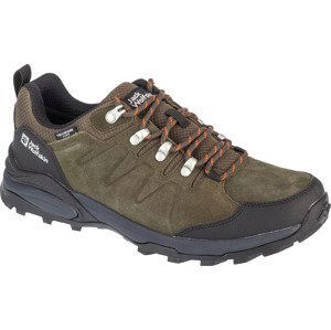 KHAKI PÁNSKÉ TURISTICKÉ BOTY JACK WOLFSKIN REFUGIO TEXAPORE LOW M 4049851-4287 Velikost: 42.5