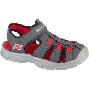 ŠEDÉ CHLAPECKÉ SANDÁLY SKECHERS RELIX SANDAL 406521L-CCRD Velikost: 32