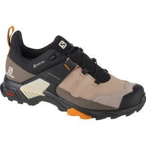 Černo-béžové kožené turistické boty Salomon X Ultra 4 Leather GTX 414534 Velikost: 48