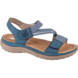 MODRÉ DÁMSKÉ SANDÁLY S PÁSKY RIEKER SANDALS 64870-14 Velikost: 38