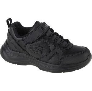 ČERNÉ DĚTSKÉ TENISKY SKECHERS GLIMMER KICKS - SCHOOL STRUTS 81445L-BBK Velikost: 33