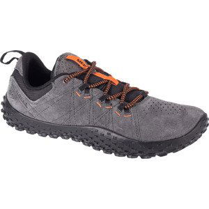 TMAVĚ ŠEDÉ TURISTICKÉ BAREFOOT BOTY MERRELL WRAPT J036009 Velikost: 43